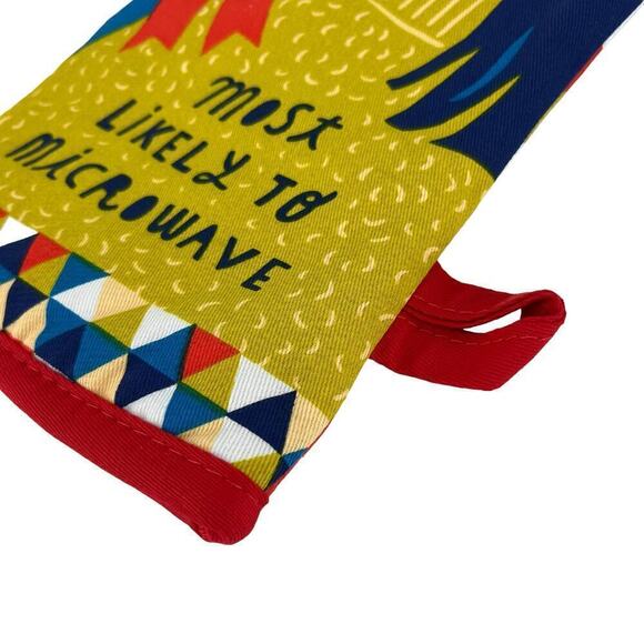 Blue Q Oven Mitt Most Likely to Microwave Colorful Triangle Print - Picture 4 of 7